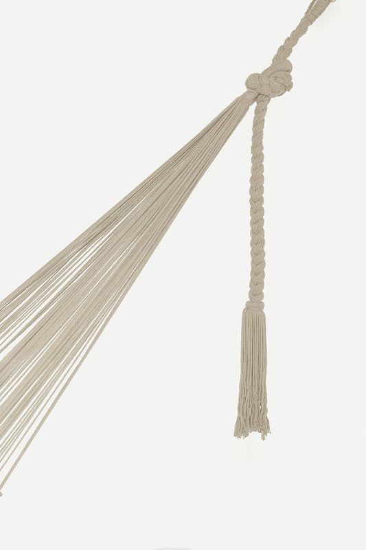 Outdoor undercover cotton hammock with hand crocheted tassels King Size Marble