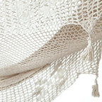 Outdoor undercover cotton hammock with hand crocheted tassels King Size Marble