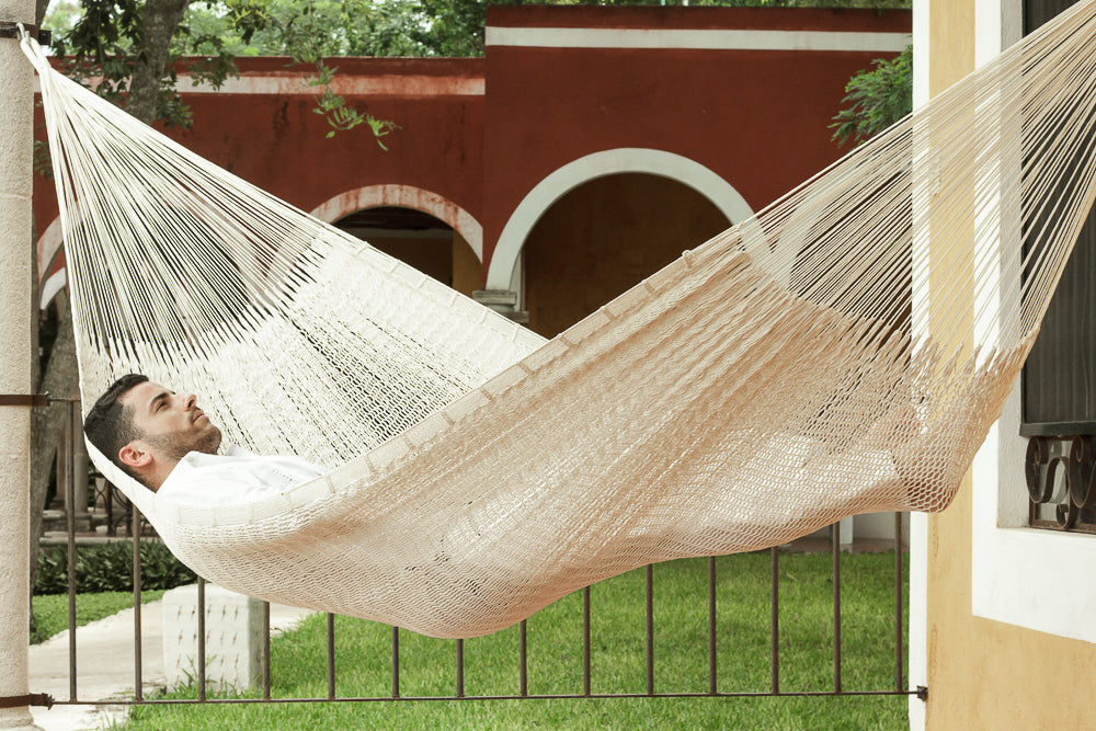 King Size Outdoor Cotton Hammock – Marble