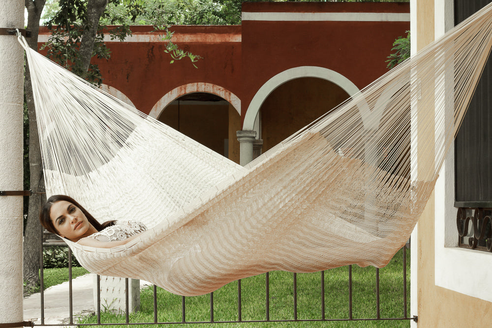 King Size Outdoor Cotton Hammock – Marble