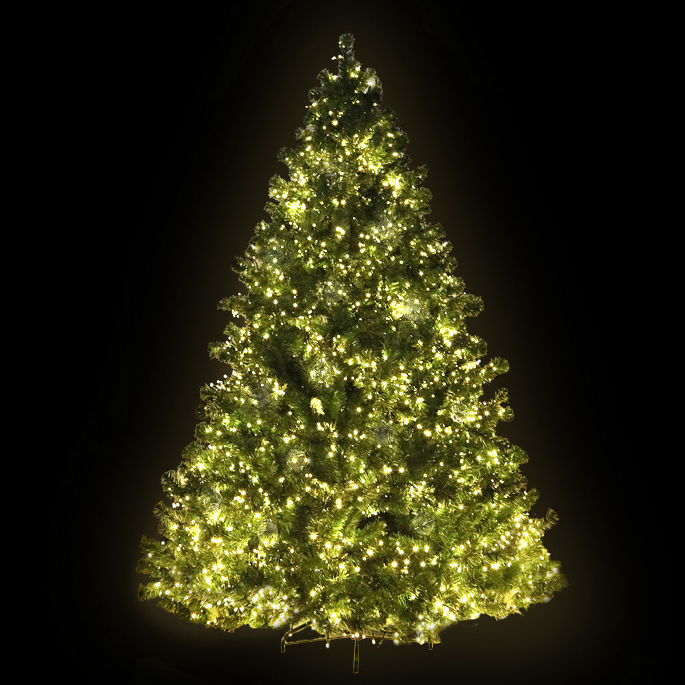 Pre-lit Christmas tree silhouette with warm white LED lights