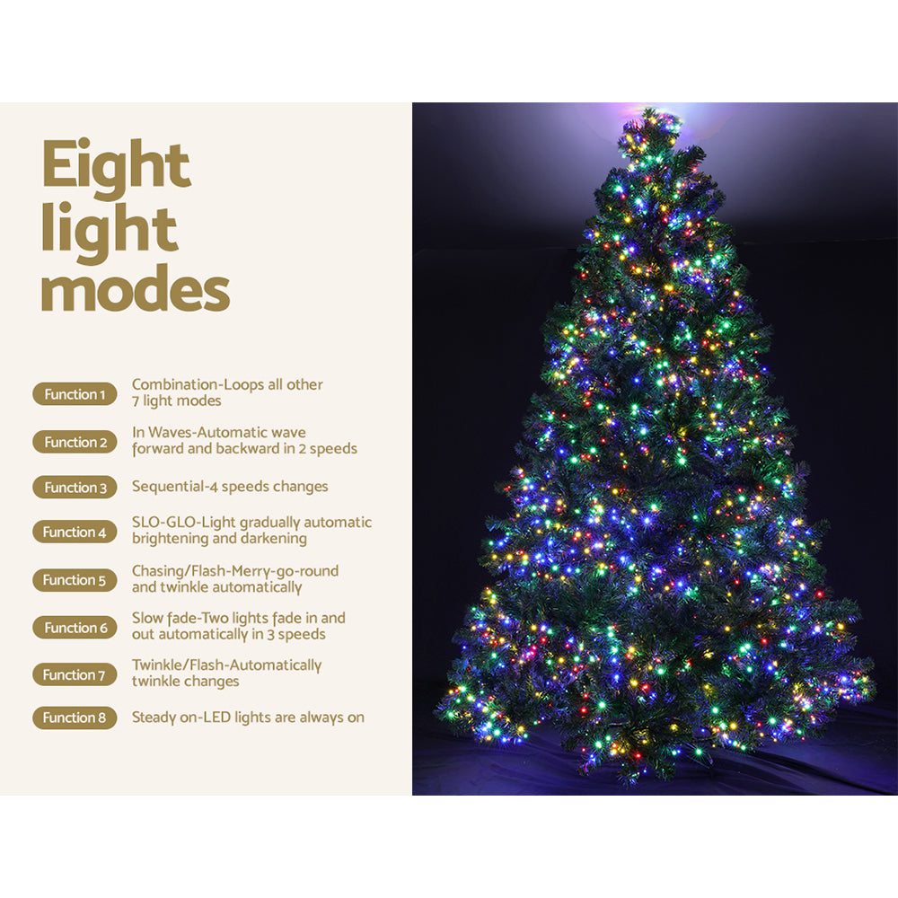 Artificial Christmas tree with multicolor LED lights and eight light modes
