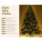 Artificial Christmas tree with warm yellow LED string lights