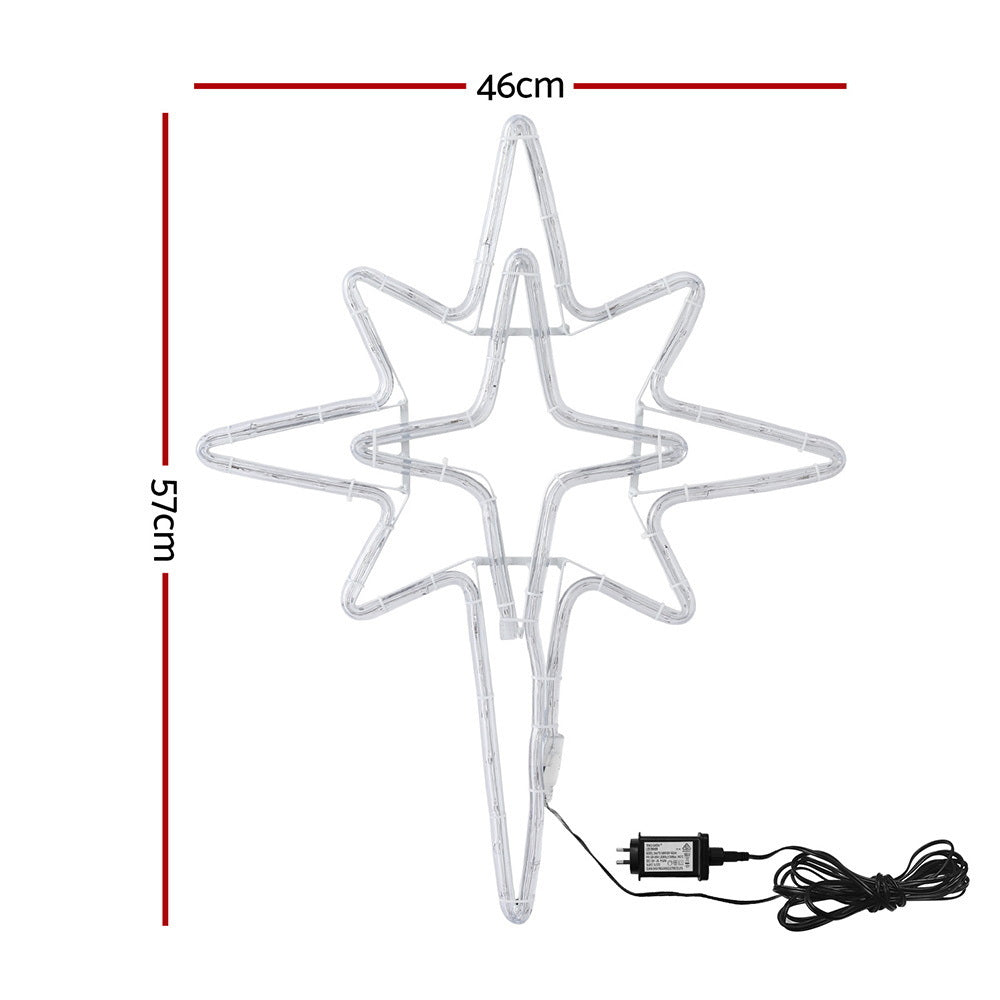 57 cm clear LED star light with wired base and power adapter