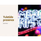 Multicolor LED rope light Merry Christmas sign, bright blue and red with green accents